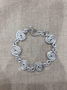 Bracciale artigianale spirali gr 10