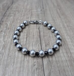 Bracciale artigianale con ematite da 8mm