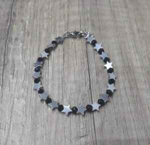 Bracciale artigianale con ematite a stella